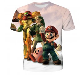 Baby Boys And Girls The Super Mario Bros Game Cartoon Fashion T Shirt Children Short Sleeve Summer Tops Kids T-shirt Clothes