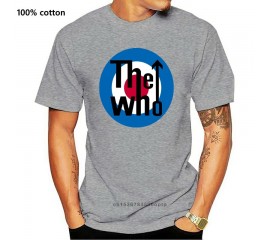 Fm10 Men T-Shirt The Who Rock Band Logo Music Round Neck Tee Shirt