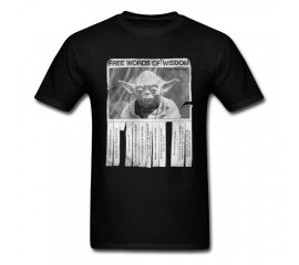 Funny Yoda T-shirt Men T Shirt Lost And Found Poster Clothing Grey Black Tops Classic Tees Humor Designer Tshirt