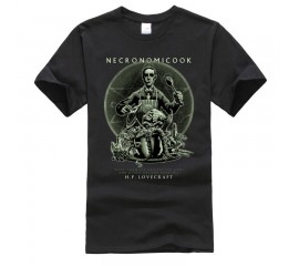 Necronomicook Lovecraft Cthulhu Tshirt Cheap Men's Fashion Printed T-Shirt Pure Cotton Comfortable Tee-Shirts Christams Day